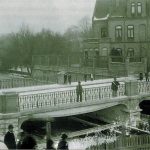 Die Ferdinandbrücke während der Bauzeit im Winter 1900/01. Foto: Stadtarchiv Braunschweig.