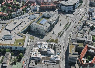 Das Schloss mit den Schloss-Arkaden und Umfeld. Foto: Ackers Städtebau Partner