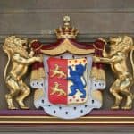 Wappenschild der beiden Braunschweigischen Kernherrschaften (links Braunschweig, rechts Lüneburg). Foto: Richard Borek Stiftung