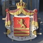 Das beschädigte Wappen der Grafschaft Lauterberg. Foto: Ekkehard Tischendorf