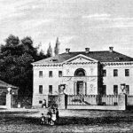 Stich der Villa Salve Hospes von L. Tacke (1823-1899). Repro: Der Löwe