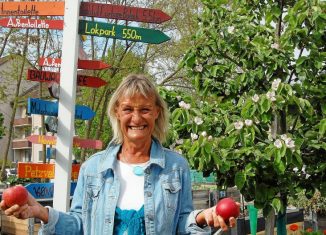 Ute Koopmann von der Volkshochschule freut sich auf den Apfeltag am 12. Oktober, an dem die Teilnehmer sicher kiloweise Äpfel in den Stadtgarten Bebelhof bringen werden. Foto: Henning Thobaben