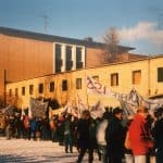 Ausgangspunkt war am 30. Januar 1987 der Schulhof der Ina-Seidel-Schule. Foto: Archiv Manfred Urnau