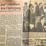 Zeitungsbericht über die Demonstration vor der Schulausschusssitzung des Rates der Stadt. Repro: Archiv Manfred Urnau