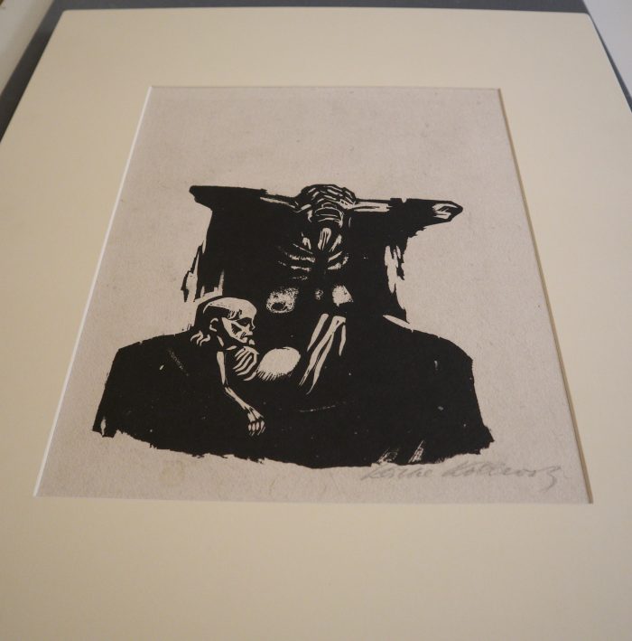 Angst, Käthe Kollwitz (1867-1945), Holzschnitt auf Papier