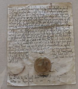 Urkunde über die Grundstücksüberlassung durch Heinrich den Löwen (Kopie). Foto: Der Löwe