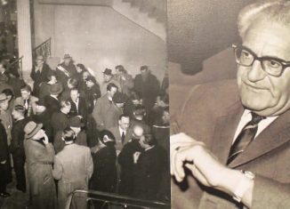Der Remer-Prozess in Braunschweig sorgte für Aufsehen (links). Generalstaatsanwalt Fritz Bauer (rechts). Fotos: IBR