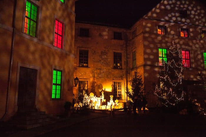 Schlosshof zur Weihnachtszeit. Foto: Verein Rettung Schloss Blankenburg