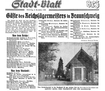 Bericht im Stadtblatt der Braunschweigischen Landeszeitung vom 3. November 1936. Foto: Archiv Wetterau