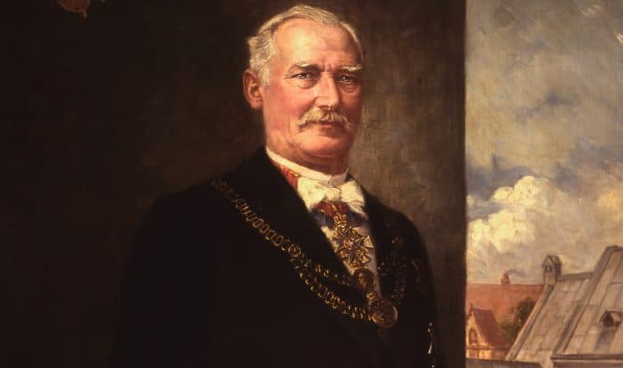 Wilhelm Pockels mit Amtskette. Foto: Stadtarchiv