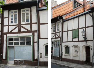 Diese beiden Gebäude am Ölschlägern müssen zurückgebaut werden. Foto: Gebautes Erbe