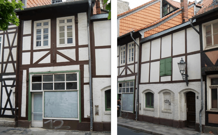 Diese beiden Gebäude am Ölschlägern müssen zurückgebaut werden. Foto: Gebautes Erbe