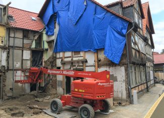 Die Baustelle am Ölschlägern nach Rückbau der beiden Gebäude. Foto: Der Löwe