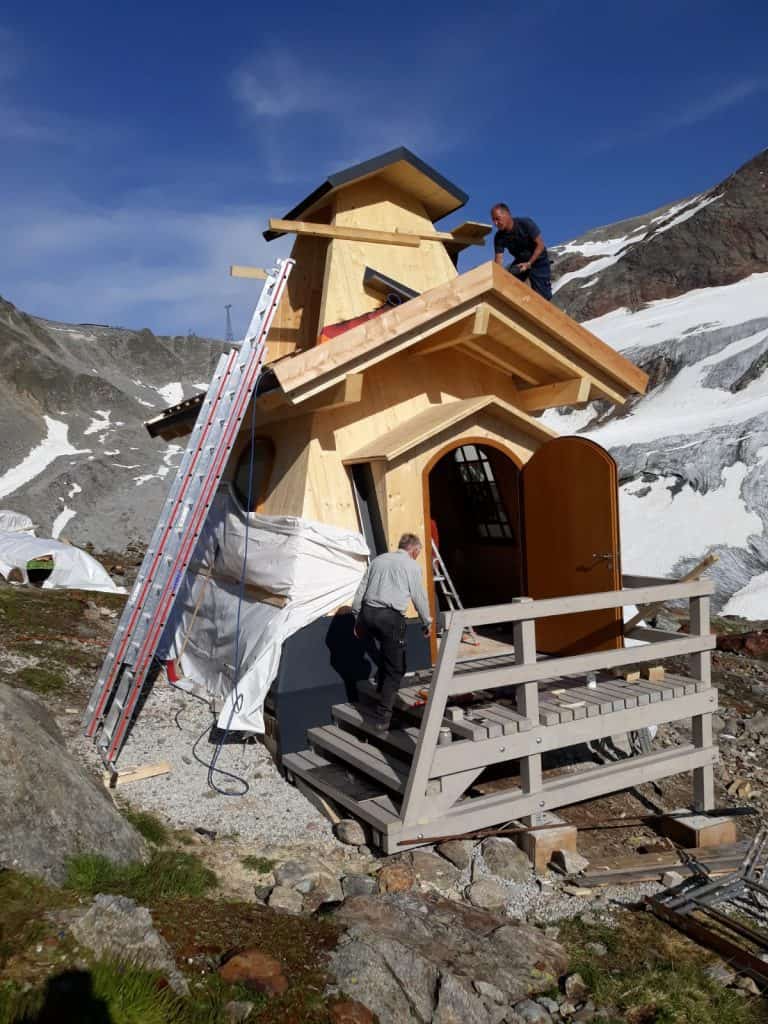 Das Fundament für die Kapelle war bereits 2019 gegossen worden. Foto: Armin Rogge