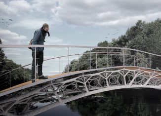 So könnte die Brücke der Zukunft aussehen. Visualisierung: Yinan Xiao, Noor Khader - ITE/Braunschweig, Entwurf: Pierluigi D’Acunto, Ole Ohlbrock - ETH Zürich