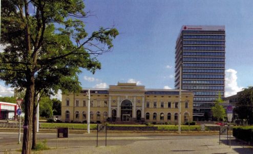 Ansicht des alten Bahnhofs mit dem Hochhaus der Braunschweigischen Landessparkasse. Foto: Elmar Arnhold