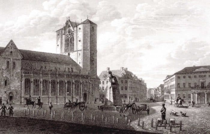 Ausgangspunkt der Braunschweigischen Identität: Burgplatz (historische Aufnahme). Repro: IBR