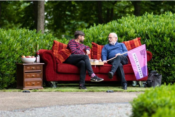 Hausbesetzung im Garten des Hauses der Braunschweigischen Stiftungen. Foto Simon Wolter