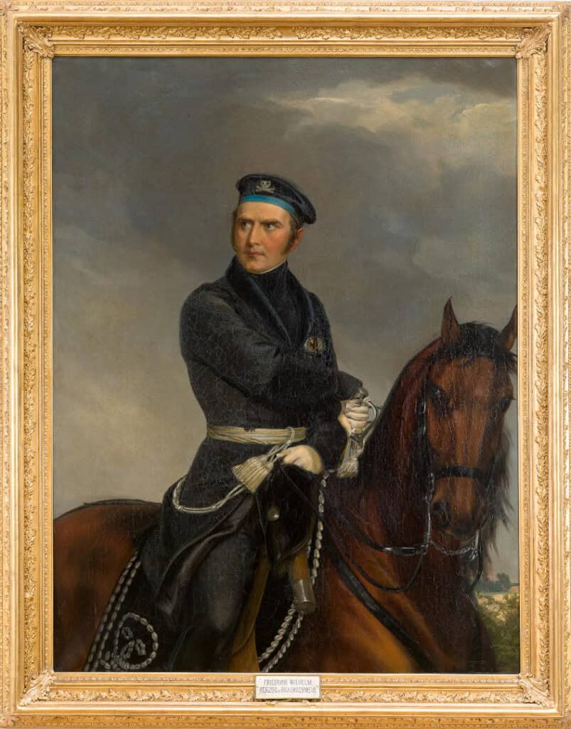 Friedrich Wilhelm, der Schwarze Herzog, als Reiteroffizier, Friedrich Barthel, um 1840