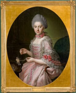 Barbara Rosina de Gasc, signiert: Herzogin Augusta Dorothea von Braunschweig-Wolfenbüttel, Öl auf Leinwand, um 1768.