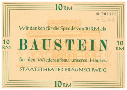 Bürger konnten für den Wiederaufbau spenden. Foto: Stadtarchiv