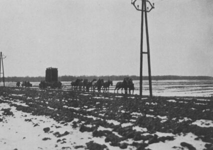 Ein weiter Weg: Vom Ostbahnhof in Braunschweig bis zum Umspannwerk Moritzburg in Mascherode, März 1925. Foto: Archiv Habekost
