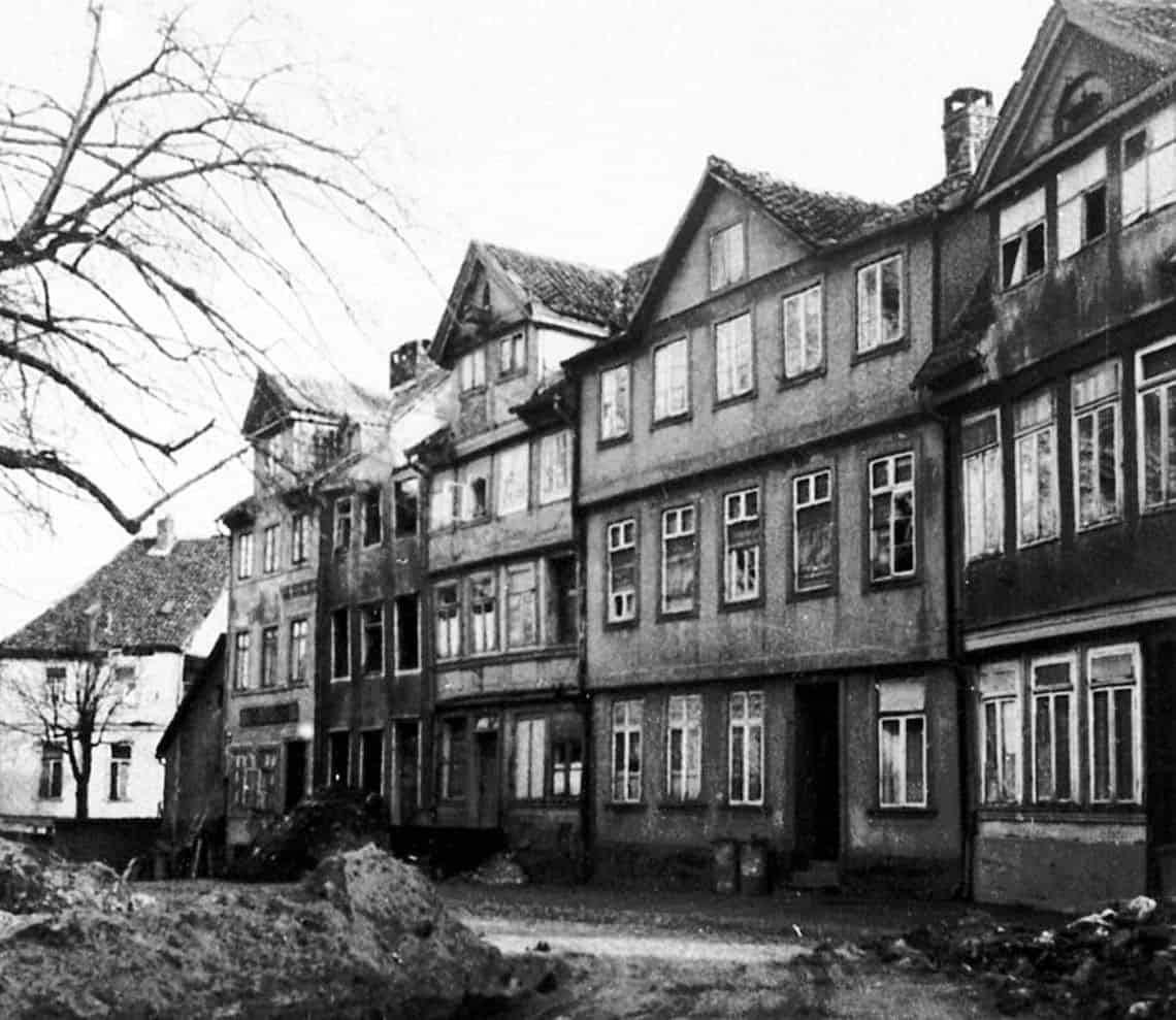 Abgebrochene Fachwerkzeile am Spohrplatz. Foto: Landesamt für Denkmalpflege