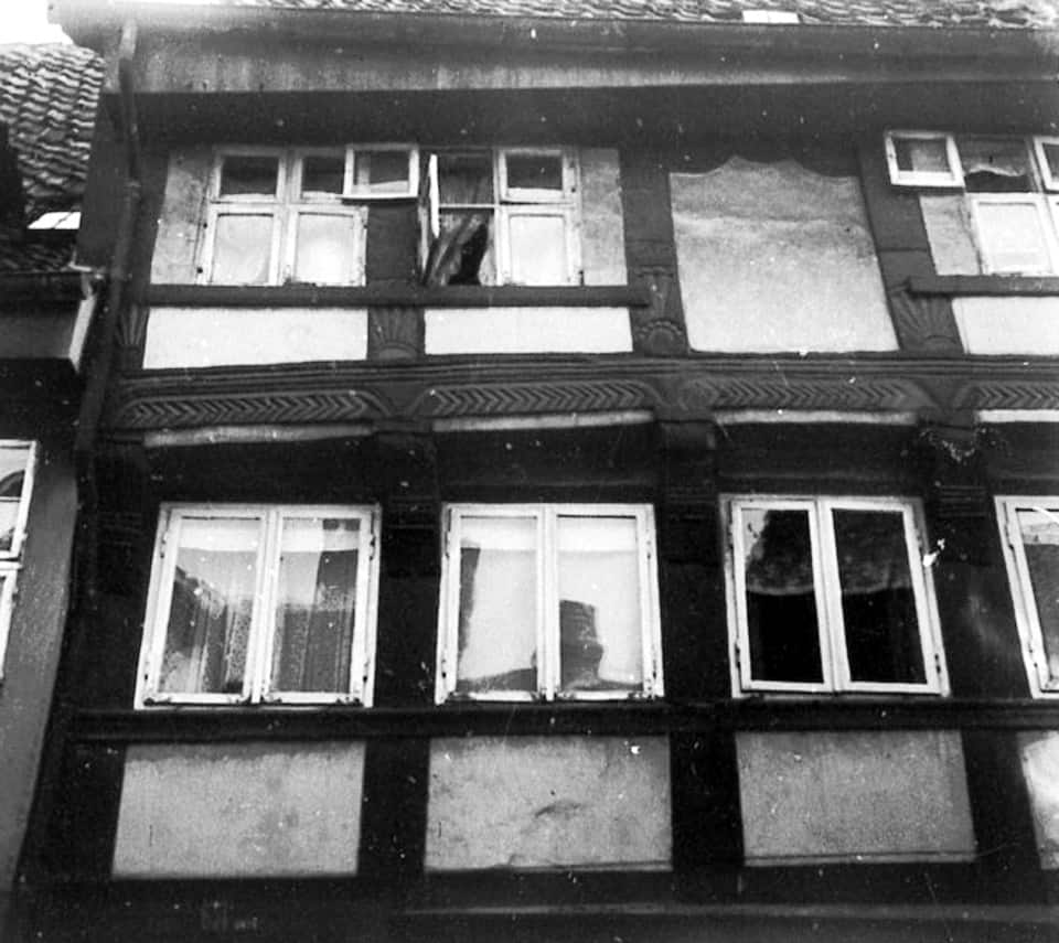 Abgebrochenes Fachwerkhaus Ritterstraße 31. Foto: Landesamt für Denkmalpflege