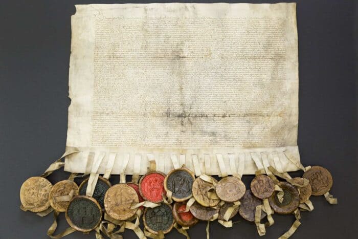 Die Hanse-Urkunde aus dem Jahr 1476. Foto Stadtarchiv Braunschweig