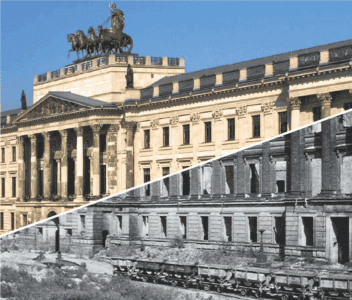 Historisch und neu: die Schlossfassade. Foto: Löwe