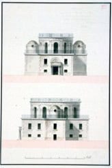 Entwurf der Sternwarte für Gauß in Braunschweig von Peter Joseph Krahe. Foto: IBRG