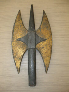 Ein Beil von den Pfosten des Stakettzaunes für die königliche Winterresidenz Grauer Hof, Braunschweig, Peter Joseph Krahe, um 1810.