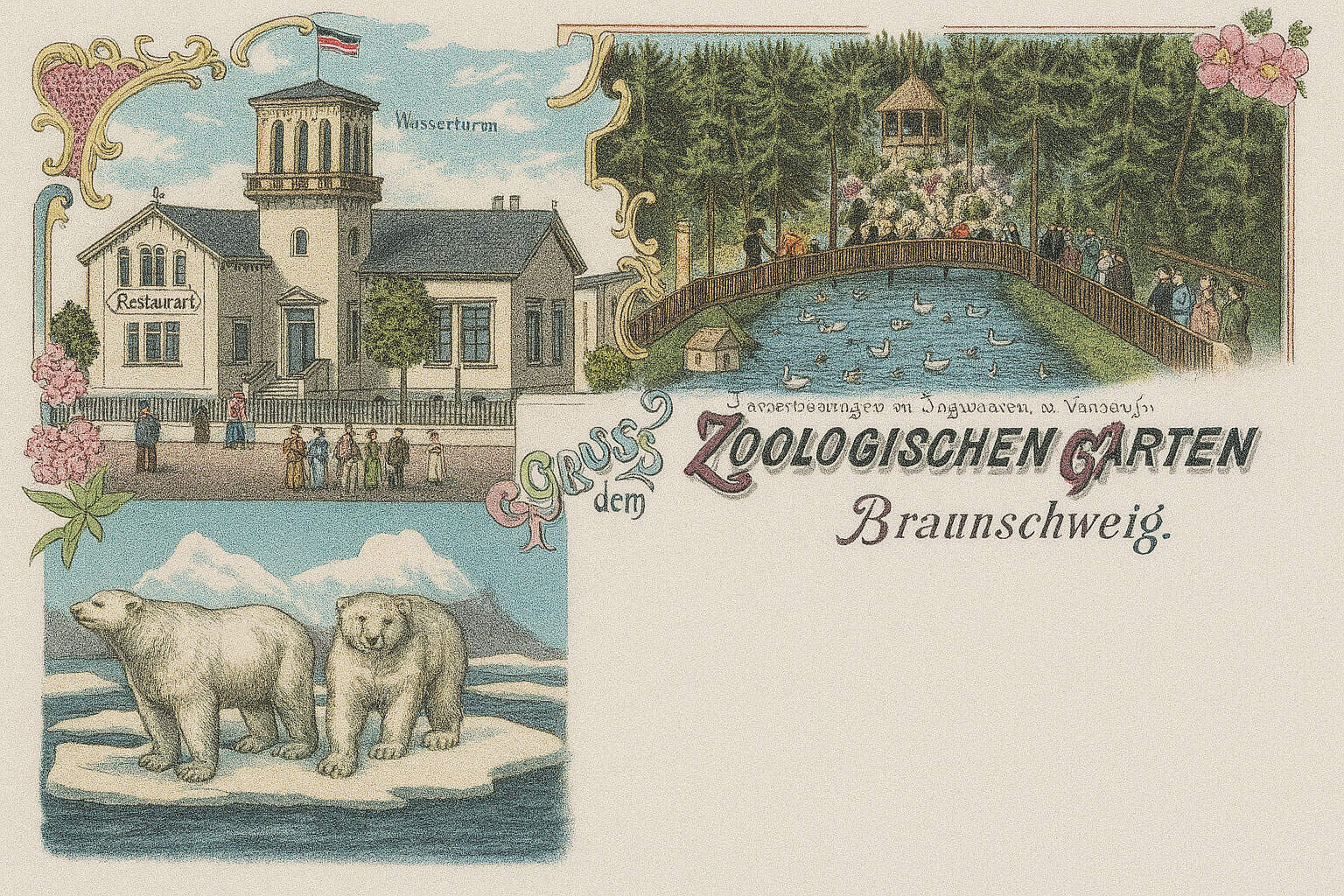 Ansichtskarte als Beleg für die Existenz des Zoos. Foto: Archiv Löffelsend