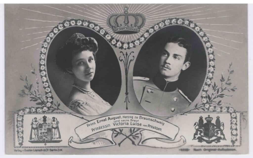 Das Brautpaar Victoria Luise von Preussen und Ernst August von Hannover