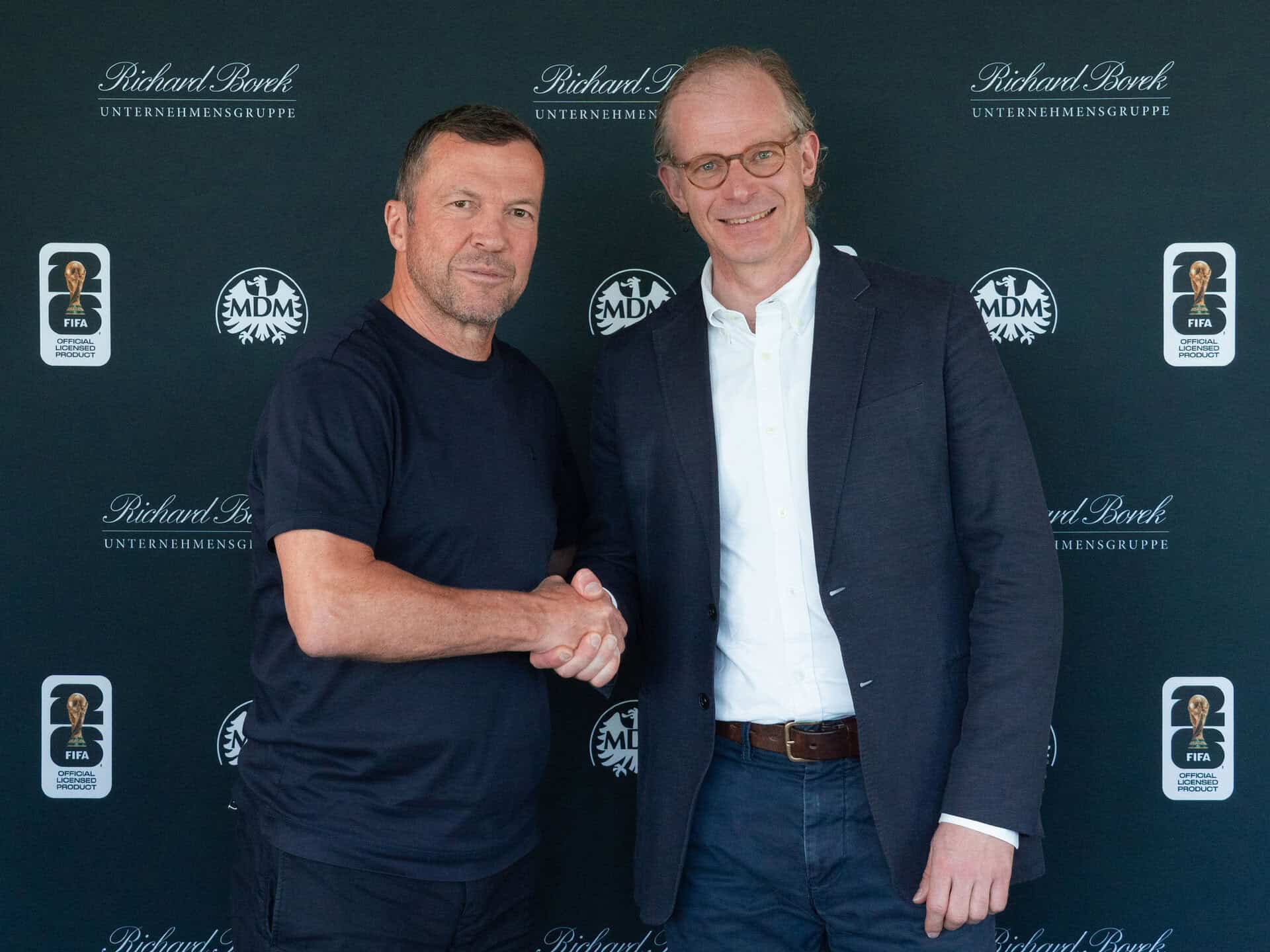 Lothar Matthäus mit Richard Borek. Foto: MDM